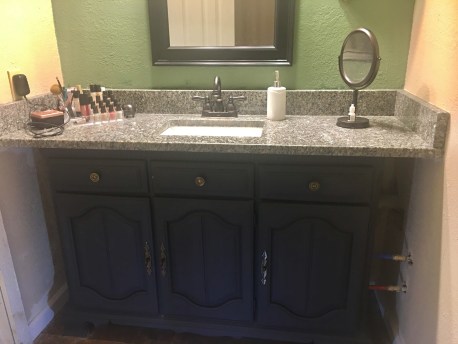 chalk painted buffet, now vanity